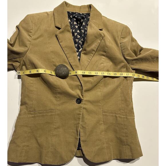 Brooks Brothers 346 Corduroy Blazer Tan Camel Elbow Patches Academic Preppy Sz 6 - Picture 8 of 9